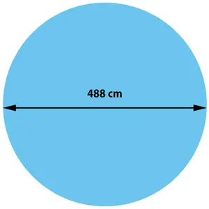 Bâche thermique/solaire pour piscine - PE - bleu - 400 µm - rond - ø 4...