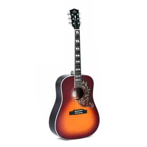 Comparateur de prix : Sigma Guitars SDM-SG5 Autumn Burst Gloss guitare électro-acoustique folk avec housse
