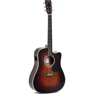Comparateur de prix : sigma DTC-1E-SB - Guitare électro-acoustique Dreadnought - Sunburst brillant