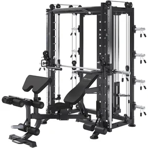 MAXXUS Station Musculation Multifonction 10.1 - avec LAT Machine, Banc Musculation, Poignée de Rowing, Station de Trempage, Acier - Smith Machine, Power Rack, Appareil, Station, Multipresse, Home Gym