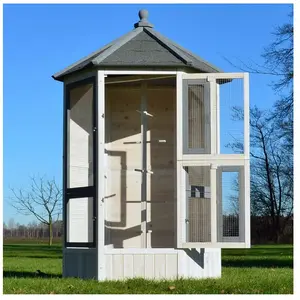 Volière Cage à oiseaux en bois de haute qualité 100 x 180 x 100 cm  Mo...Vendu parcdiscount