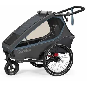 Comparateur de prix : Qeridoo® Remorque de vélo enfant Kidgoo1 Steel Grey collection 2023