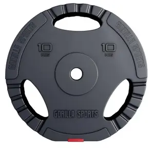 Comparateur de prix : GORILLA SPORTS Disques en plastique avec poignees   31 mm   de 1 25 kg a 15 kg   poids   10 kg