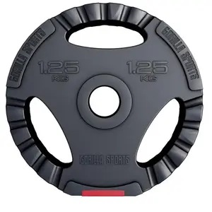 Comparateur de prix : GORILLA SPORTS Disques en plastique avec poignees   31 mm   de 1 25 kg a 15 kg   poids   1 25 kg
