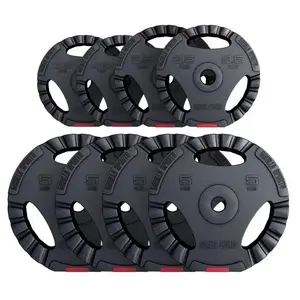 Comparateur de prix : Disques de poids en plastique avec poignées - Lot de 27,5 KG (4 x 5 KG...