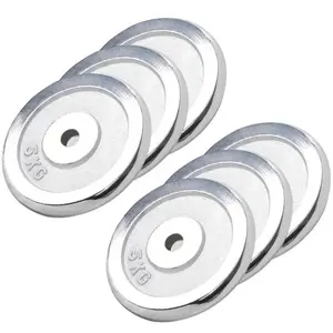 Lot de poids chromés de 30 KG (4 x 5 KG et 4 x 2,5 KG) - alésage de ... pas cher
