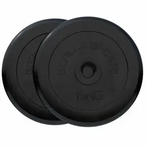 Comparateur de prix : GORILLA SPORTS Disques de poids en caoutchouc avec alesage de 31 mm   de 0 5 kg a 30 kg   poids   30 kg   4 x 2 5 kg et 4 x 5 kg