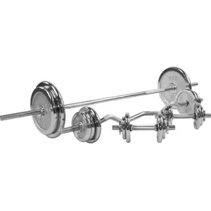 Comparateur de prix : GORILLA SPORTS Set d'haltères chromés Ultra - kit 105,5 kg