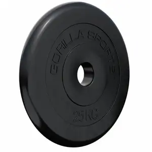 Comparateur de prix : GORILLA SPORTS Disques de poids en caoutchouc avec alesage de 31 mm   de 0 5 kg a 30 kg   poids   25 kg