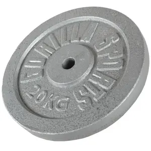 Comparateur de prix : Gorilla Sports Disques de poids en fonte - De 0,5 KG à 30 KG gris 20kg