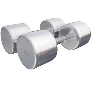 Set D'Haltères Acier Chromé ScSPORTS® - Barre Longue Et Poids - Musculation