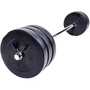 Comparateur de prix : Set d'haltère de 38 KG (avec barre longue de 120 cm et disques plastiq...