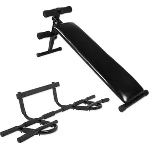 GORILLA SPORTS Planche à abdominaux + Barre de Traction Multifonctions pas cher