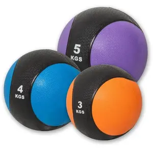 Gorilla Sports Lot de 3 médecine balls (3kg, 4kg et 5kg) noir TUVendu pargorilla-sports