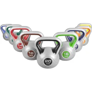 Gorilla Sports STYLISH 2 à 20 kg - Kettlebells gris Lot de 11 (2 à 20kg) pas cher