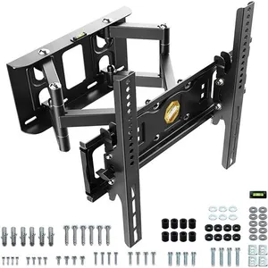 RICOO Support Tv - Mural Orientable Inclinable S6244 Meuble Téléviseurs Suspendu Pc Plasma Oled Incurvé Fixation Murale Té pas cher