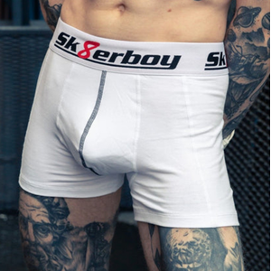 Boxer long Sk8erboy Blanc XL pas cher
