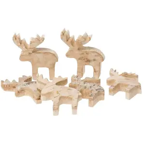 Comparateur de prix : Elan en bois nature, set de 6