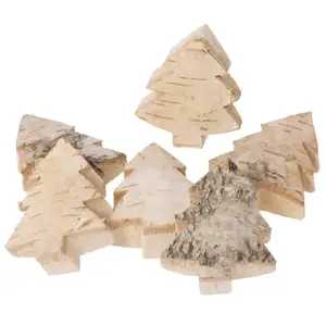 Sapin en bois nature, set de 6Vendu paravenue-des-jeux