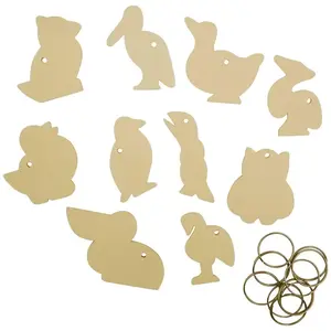 Comparateur de prix : Porte-clés en bois Oiseaux set de 10