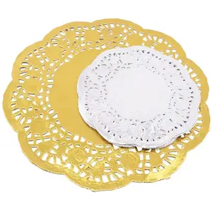Comparateur de prix : Napperons en dentelle blancs, set de 40 argent et or