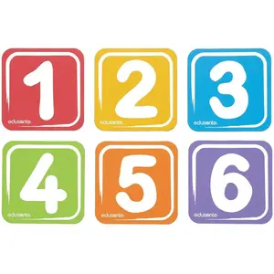 Eduplay Edusante plaques avec numéros pour véhicules, set de 6 pas cher