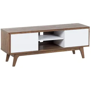 Meuble TV blanc laqué ROCHESTER - BELIANI - Contemporain - Design - 14... pas cher