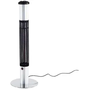 Comparateur de prix : Beliani - Chauffage d'Extérieur Electrique Long 38 x 38 x 110 cm Halogène à Infrarouge 1500 w avec Câble de 180 cm