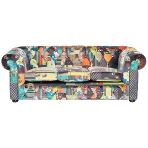 Comparateur de prix : BELIANI Canapé 3 places 3 personnes en tissu multicolore