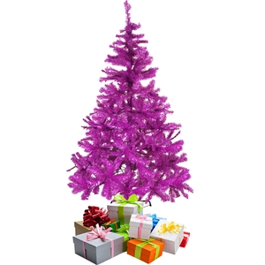 Mojawo Arbre de Noël 150 cm avec support Lila / Pink pas cher