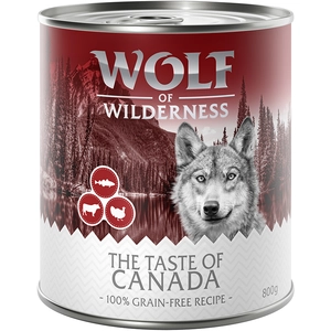 6x800g The Taste Of Canada Wolf of Wilderness - Pâtée pour chien pas cher