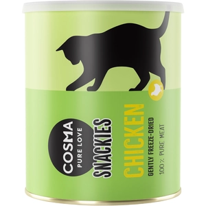 160g Maxi Tube Cosma Snackies friandises lyophilisées poulet - Friandises pour chat pas cher