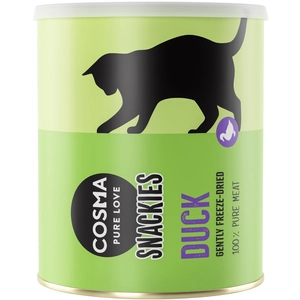 130g canard Maxi Tube Cosma Snackies & XXL Friandises lyophilisées pour chat pas cher