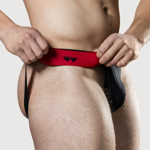Mm Jockstrap Noir/Rouge XL pas cher