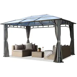 TOOLPORT 3x4 m, Tonnelle de jardin, Sunset Deluxe, toit rigide, grisVendu paramazon