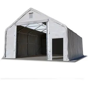 Toolport - 8x12m hangar avec fenêtres dans le toit, porte 4x3,4m, PRIM... pas cher