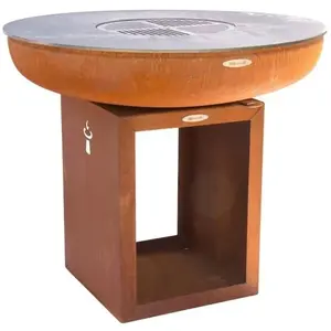 Remundi Barbecue brasero en acier Carus Diamètre 102 cm Hauteur 87 cmVendu parrue-du-commerce