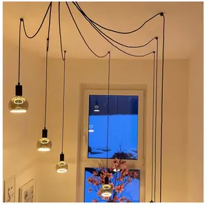 SEGULA Spyder 7 Wave suspension, noire, 7 lampesVendu parluminaire