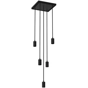 SEGULA Madox Square 5X Wave suspension noire E27 pas cher