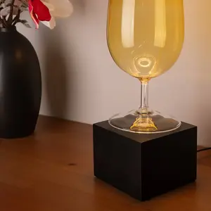 lampe à poser Segula Cozy, hêtre noir, forme cubique, E27 pas cher