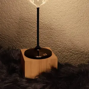 lampe à poser Segula Cozy, chêne huilé, forme cubique, E27 pas cher