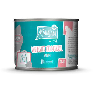 MjAMjAM VetCat Weight Control 6 x 200 g pour chat poulet pas cher