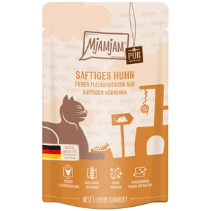Lot MjAMjAM sachet fraîcheur pur viande 24 x 125 g - pur poulet pas cher