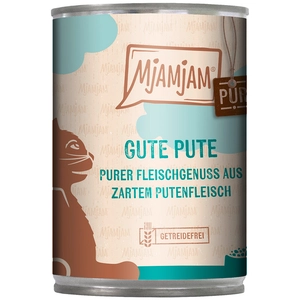 Comparateur de prix : MjAMjAM Pur 6 x 400 g pour chat - pure dinde