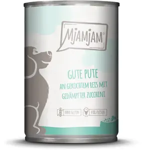 Comparateur de prix : 6 x 400 g MjAMjAM Adult dinde, riz - Nourriture humide pour chien