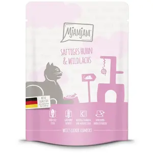 Comparateur de prix : MjAMjAM 6 x 300 g pour chat - poulet, saumon sauvage