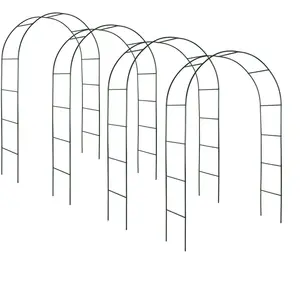 Comparateur de prix : TECTAKE Lot de 4 Arches de jardin à roses en Acier Résistant aux intempéries