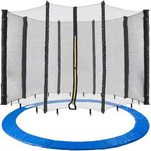 Comparateur de prix : AREBOS Coussin de Protection pour Trampoline 430 cm + Filet pour 8 tiges