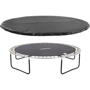 Arebos Bâche de trampoline ø 244 cm Noir résistant aux uv Bâche de protection... pas cher