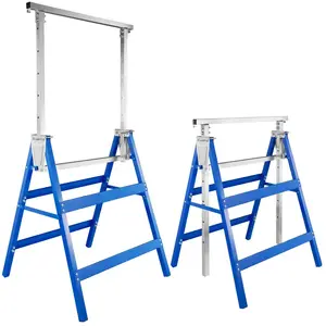 Comparateur de prix : TECTAKE 2 tréteaux télescopiques - lot de 2 tréteaux de travail, chavalets de sciage, tréteaux de travail pliable